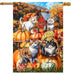 Pumpkin Patch Cats Banner Flag