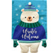 Winter Welcome Polar Bear Burlap Decorative Flag