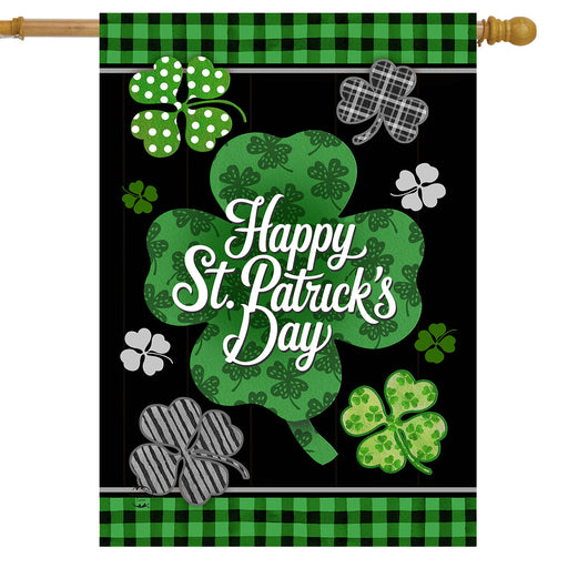 Scattered Shamrocks Banner Flag