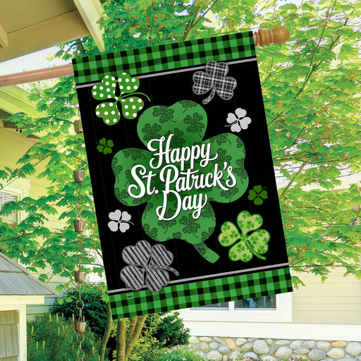 Scattered Shamrocks Banner Flag