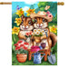 Springtime Chipmunks Banner Flag