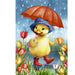 Rainy Day Duckling Decorative Flag
