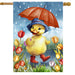 Rainy Day Duckling Banner Flag