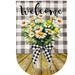 Welcome Farmhouse Jar Burlap Banner Flag