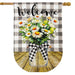Welcome Farmhouse Jar Burlap Banner Flag