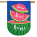 Home Sweet Home Watermelon Burlap Banner Flag