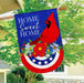 Home Sweet Home Cardinal Burlap Banner Flag