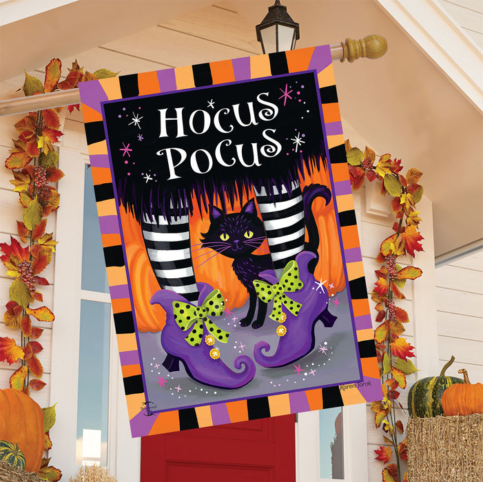 Hocus Pocus Black Kitty Banner Flag