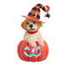 Yellow Labrador Pumpkin LED Light Up Figurine