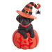 Black Labrador Pumpkin LED Light Up Figurine
