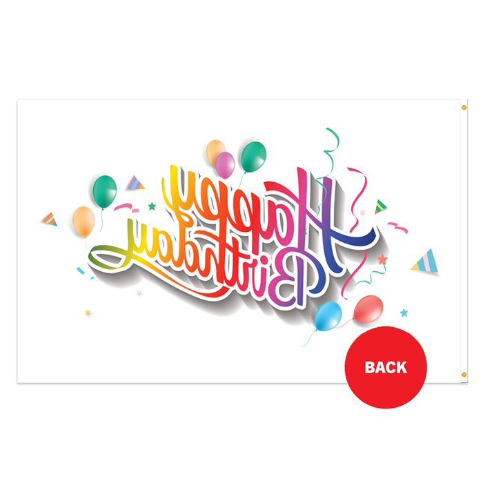 3x5' Happy Birthday Polyester Flag - Made In USA