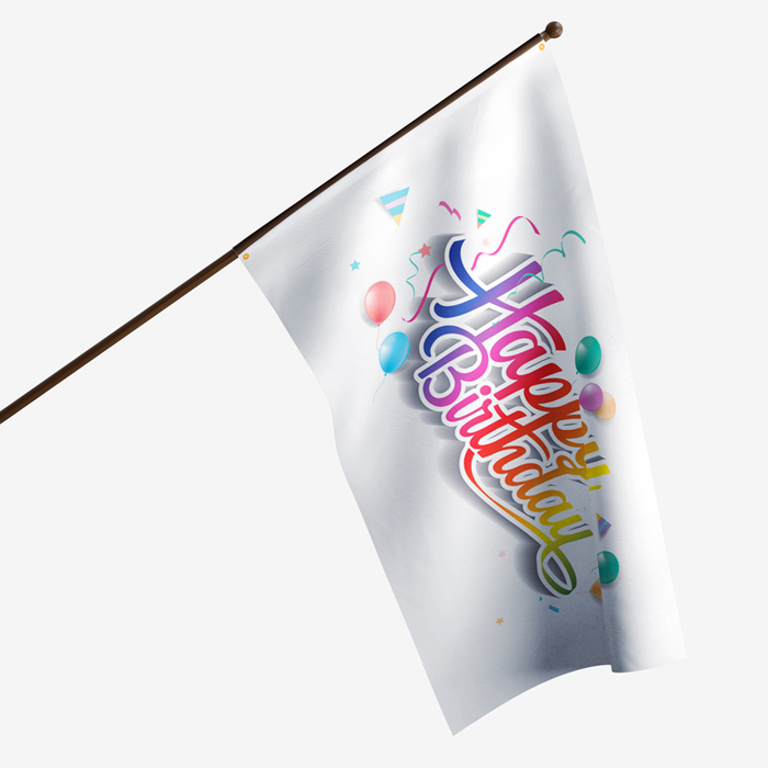 3x5' Happy Birthday Polyester Flag - Made In USA