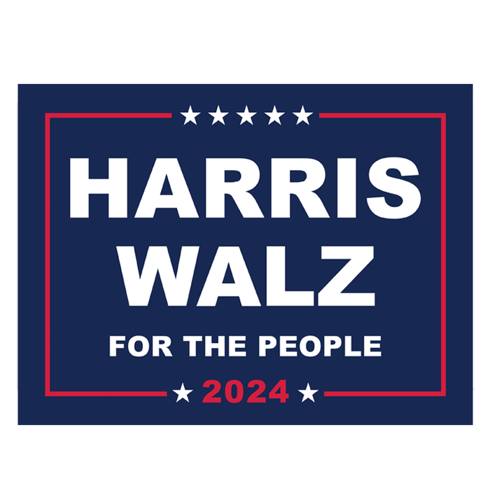 Harris Walz 2024 Coroplast Lawn Sign - Made in the USA