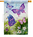 Butterflies in the Field Banner Flag