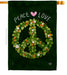 Peace and Love Wreath Banner Flag