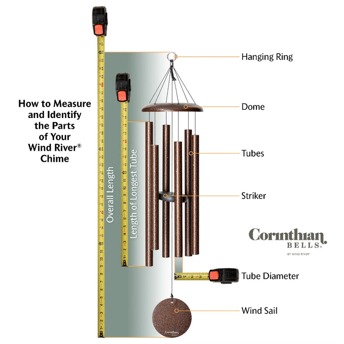 How to Measure Corinthian Bells Wind Chime (6 Tubes)