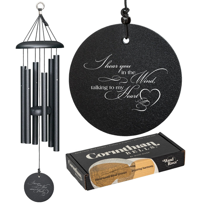 27" I Hear You in the Wind Black Wind Chime (6 Tubes)
