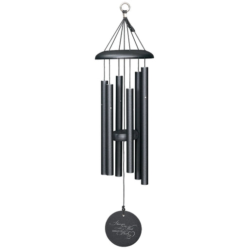 27" I Hear You in the Wind Black Wind Chime (6 Tubes)