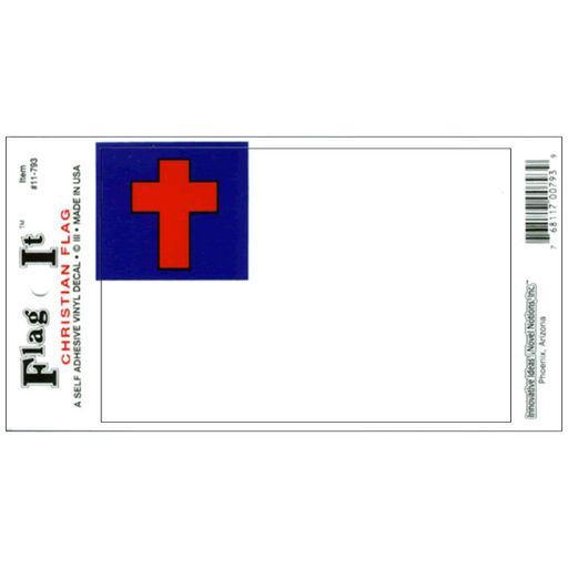 Christian Flag Decal - Made in USA