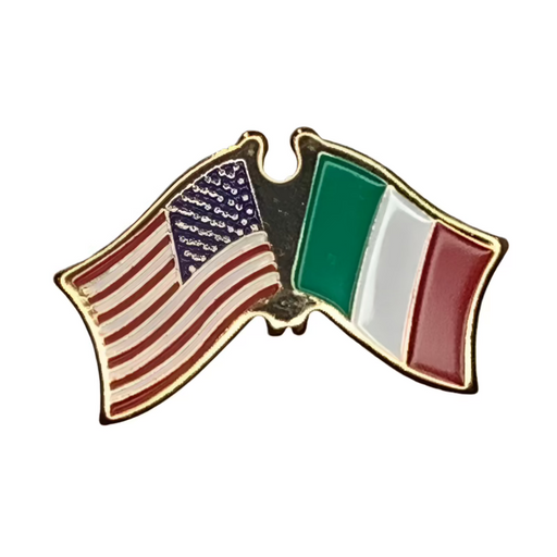 Italy/USA Dual Flags Lapel Pin 2025