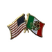 Mexico/USA Dual Flags Lapel Pin 2025