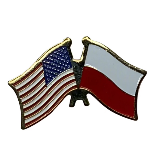 Poland/USA Dual Flags Lapel Pin 2025