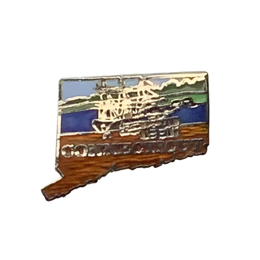 Connecticut Map Lapel Pin 2025