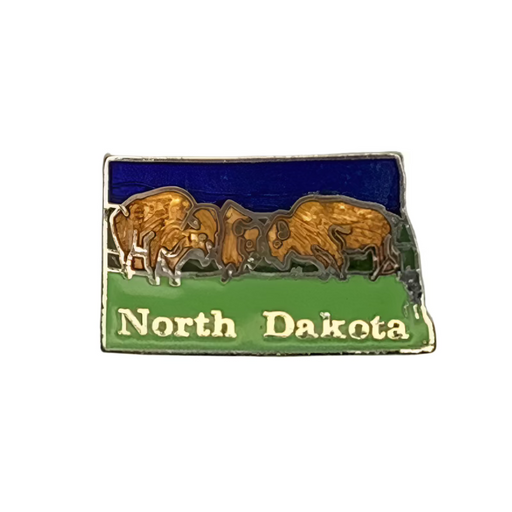 North Dakota Map Lapel Pin 2025