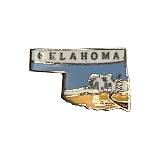 Oklahoma Map Lapel Pin 2025