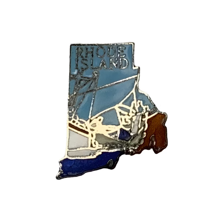 Rhode Island Map Lapel Pin 2025