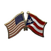 Puerto Rico/USA Dual Flags Lapel Pin 2025