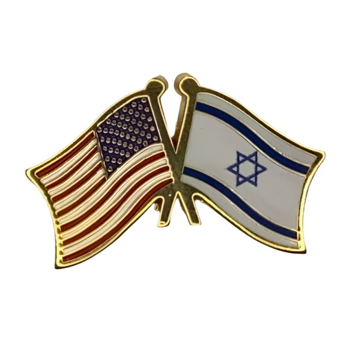 Israel/USA Dual Flags Lapel Pin 2025