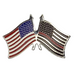 Thin Red Line Dual Flags Lapel Pin 2025