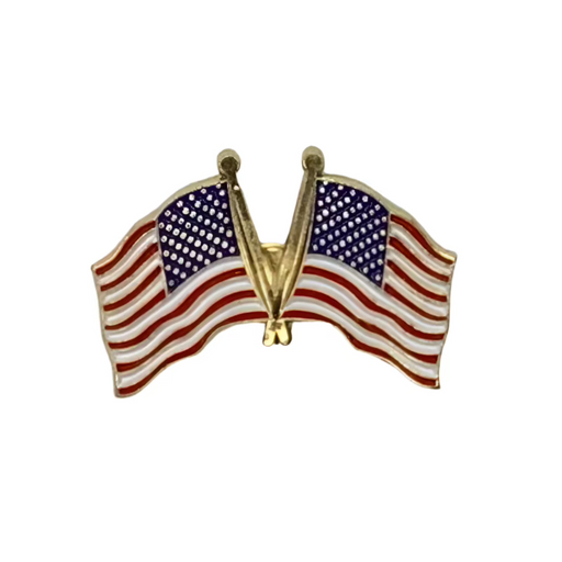 USA Dual Flags Lapel Pin 2025