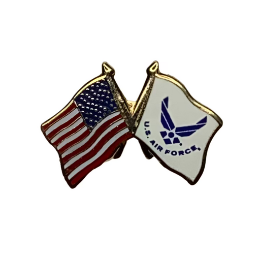 US Air Force Dual Flags Lapel Pin (Small) 2025