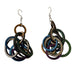 Interlocking Rings Wood Earrings - Assorted Colors
