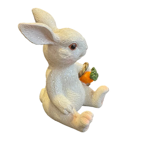 Carrot Bunny Sitting Down Figurine