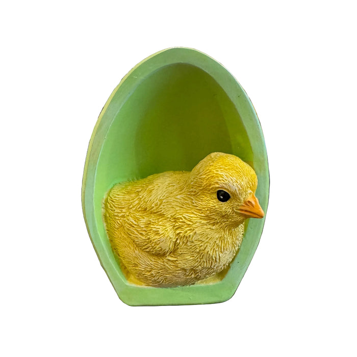 Baby Chick in Green Egg Figurine