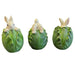 Hiding in Lettuce Easter Bunny Figurines - Set of 3
