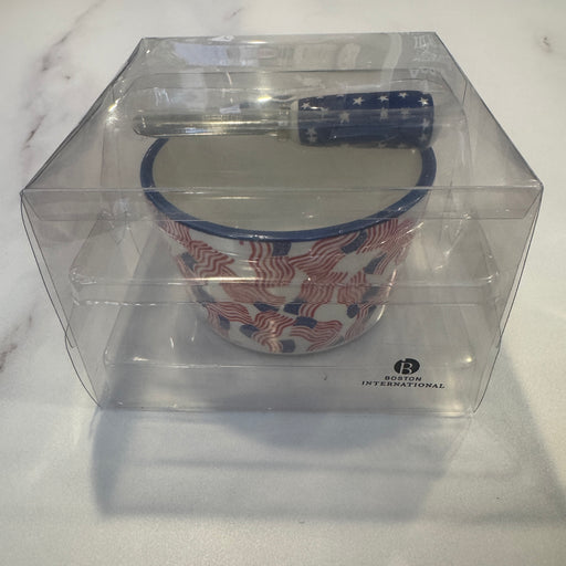 14 oz. Stars and Stripes Ceramic Bowl & Spreader