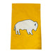 White and Gold Standing Buffalo Garden Flag - Made in USA