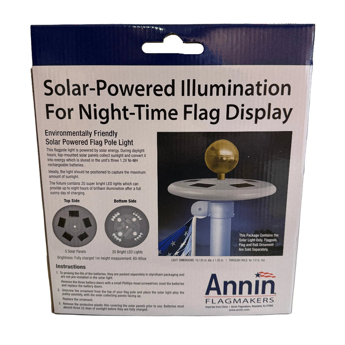 Solar Light for Large In Ground Flagpoles