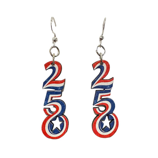 250th Anniversary Wood Earrings