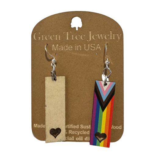 Inclusive Pride Wood Earrings