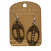 Football Cutout Wood Earrings