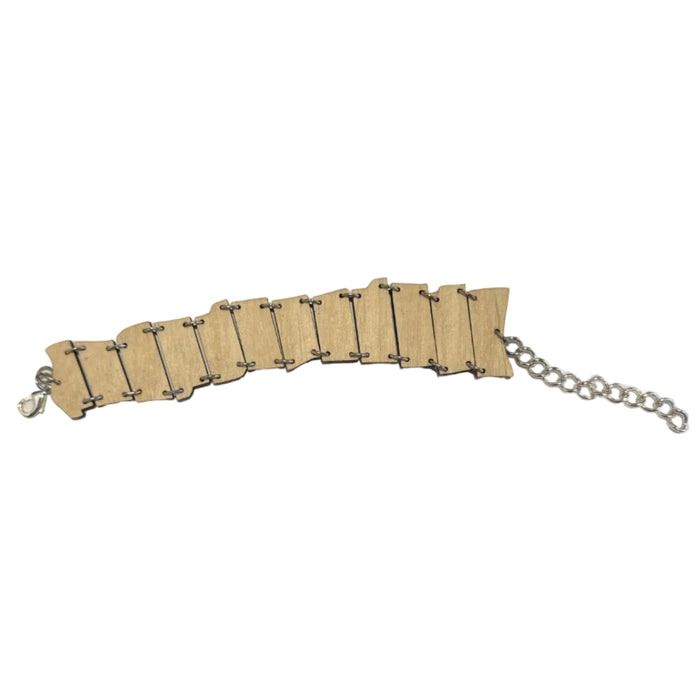 Waving American Flag Wood Bracelet