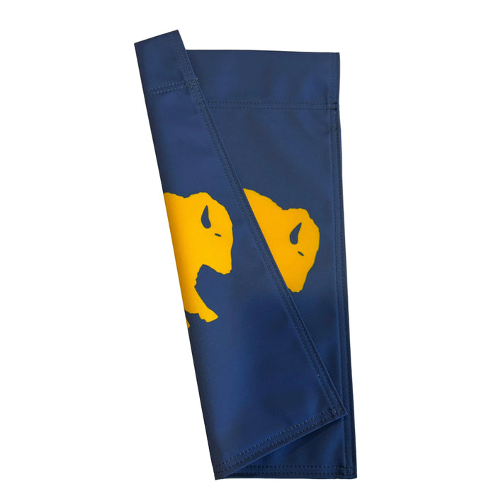Gold and Blue Standing Buffalo Garden Flag