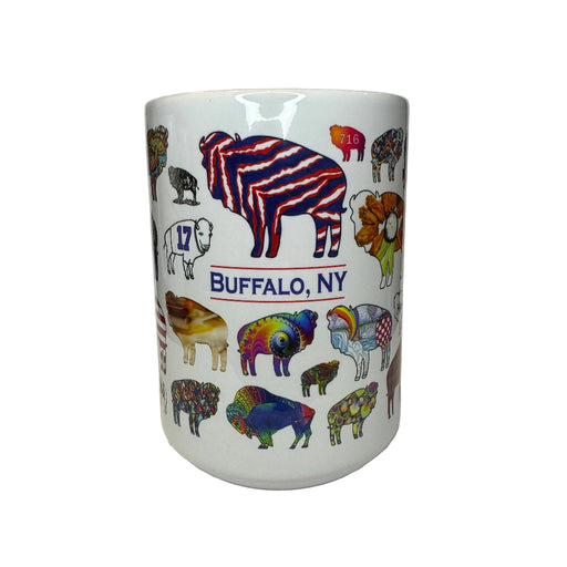 Multi Buffalo Ceramic Art Mug