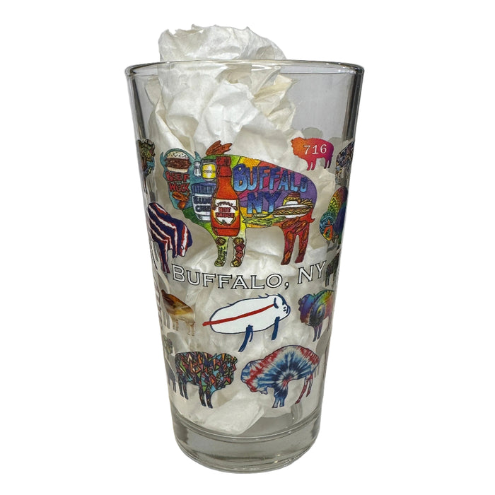 Multi Buffalo Pint Glass
