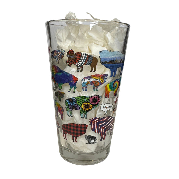Multi Buffalo Pint Glass
